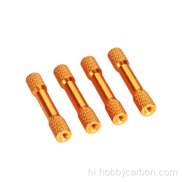 अच्छी गुणवत्ता M3 Anodized गोल सिर knurled स्पेसर